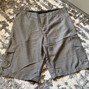 Burnside Charcoal Cargo Shorts for Men